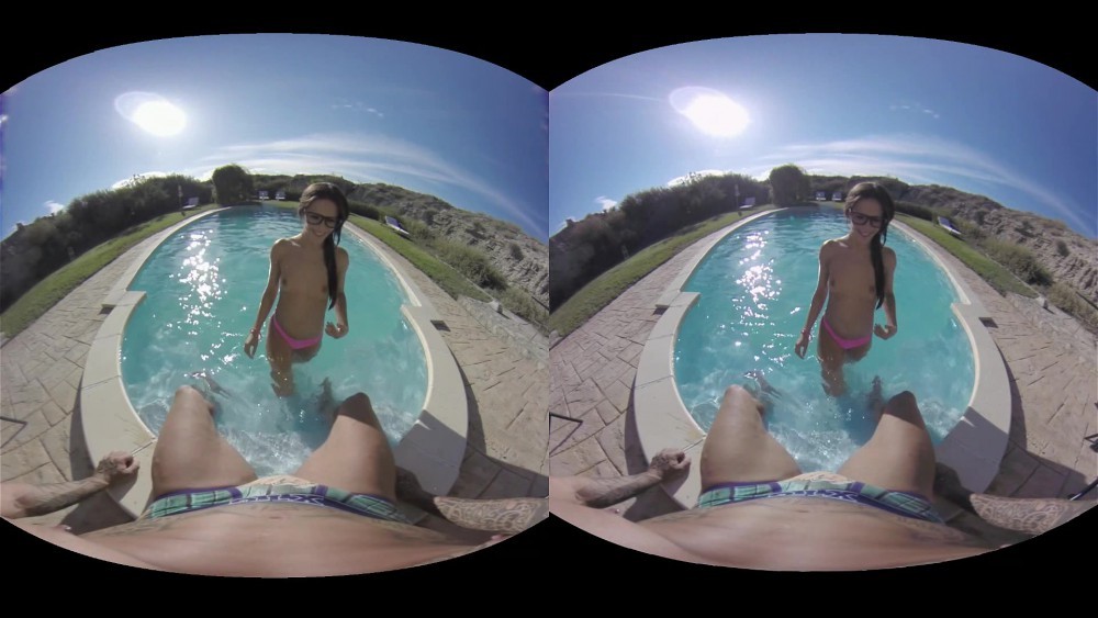 Gala Brown in Steamy Poolside Oral Action