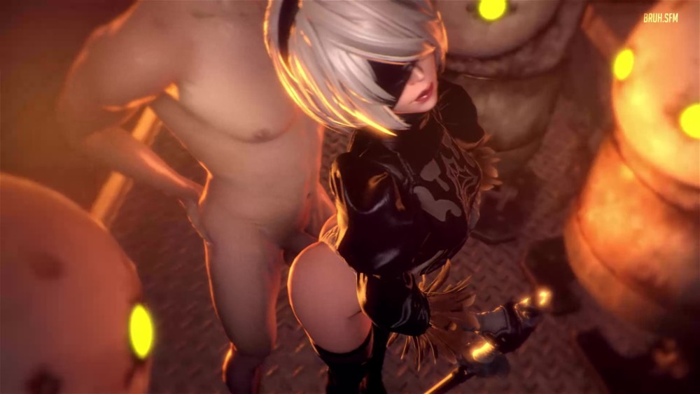 2B in Nier Automata XXX Parody Robot Action