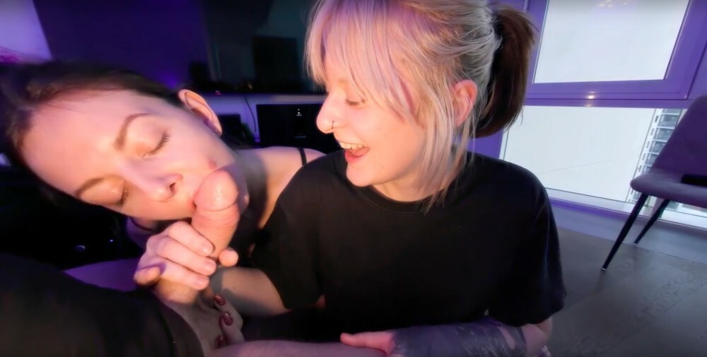 Rebeka Ruby & Brilla in Hot Double Blowjob VR