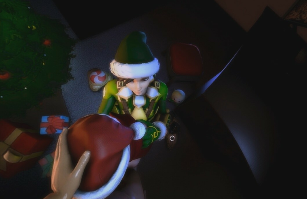 Overwatch Mei and Tracer in Sexy Candy Cane Parody - Image 2