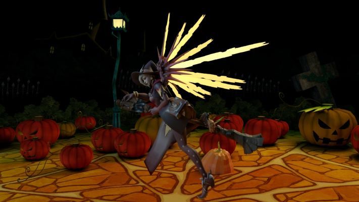 Witch Mercy Broomstick Ride VR Fantasy - Image 1