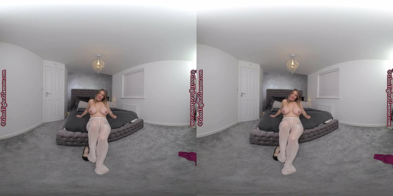 Siobhan Dress With White Glossy Tights - Image 9