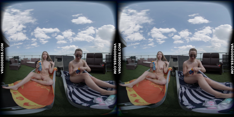 Babyhunterz With Her New Friend Kitty Kate Sunbathing Nude And Touching Under The Sun - Image 1