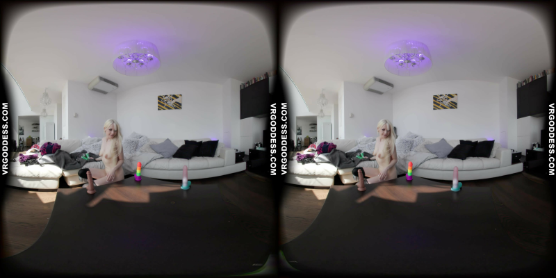 Lily Angelic Solo Dildo Play in Stunning 8K VR - Image 1