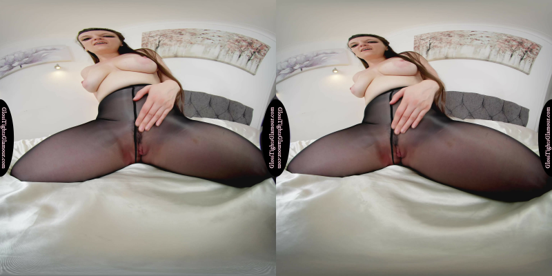 Ivy Rain In Red Dress With Black Glossy Legwear - Image 9