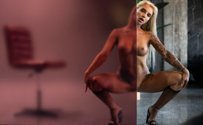 AbbyQ in Blonde Seduction Striptease 4K - Image 5