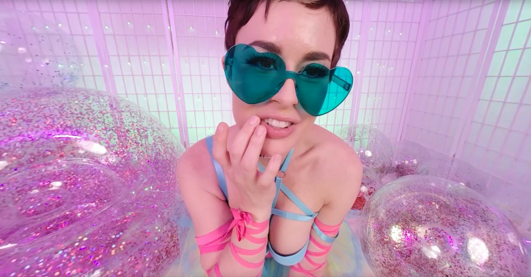 Olive Glass in Steamy VR Blowjob Action - Image 1