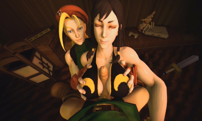 Street Fighter XXX Parody: Cammy & Chun Li Action - Image 1