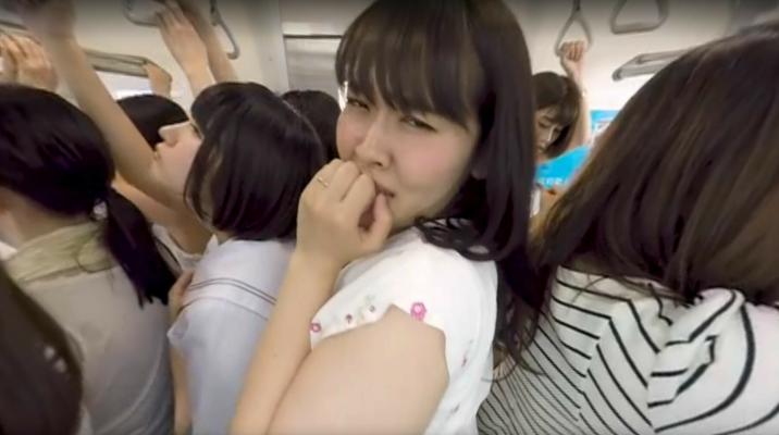 Steamy Train Encounter in Crowded Car VR POV - Image 3