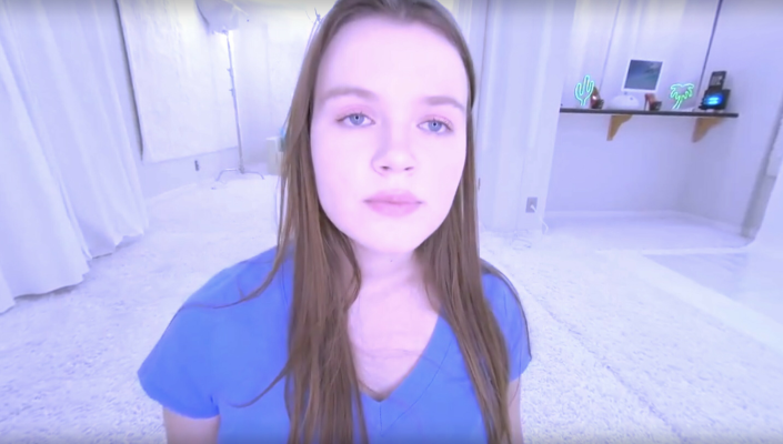 Ava Marina Sexy Teen Model Striptease POV - Image 1