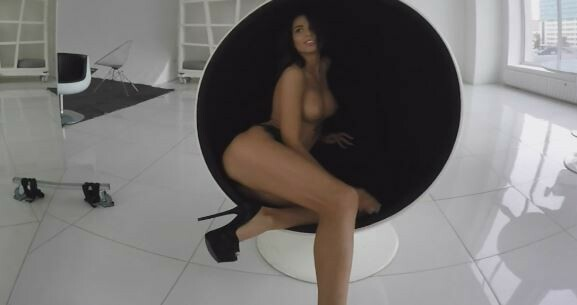 SunnyQ Fit Brunette Sexy Striptease in 4K - Image 1