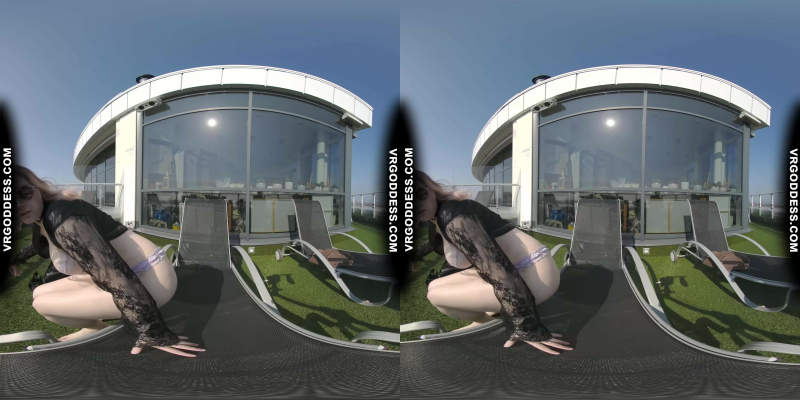 Diana Rooftop Masturbating While Sunbathing Oiling Her Huge Double D Tits Then Hitachi Orgasm - Image 2